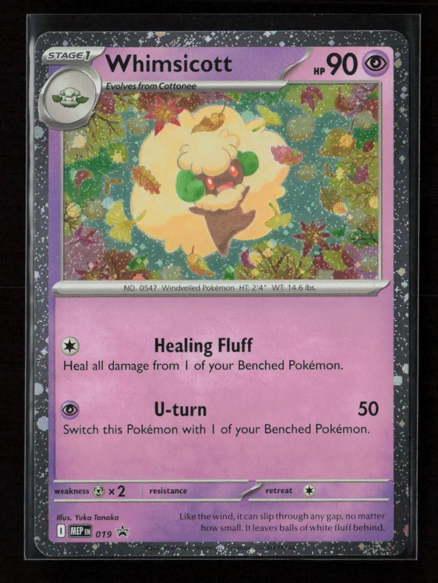 Whimsicott (Cosmos Holo) Promo Me: Mega Evolution Promo 019 Nm 1