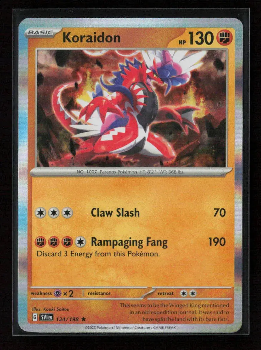 Koraidon Rare Sv01: Scarlet & Violet Base Set 124/198 Nm 1