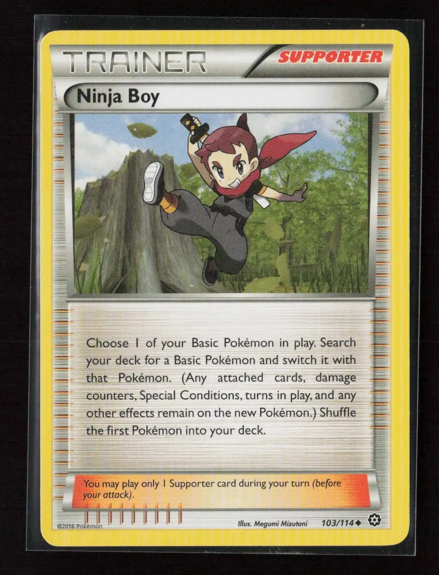 Ninja Boy Uncommon Xy - Steam Siege 103/114 Lp 1