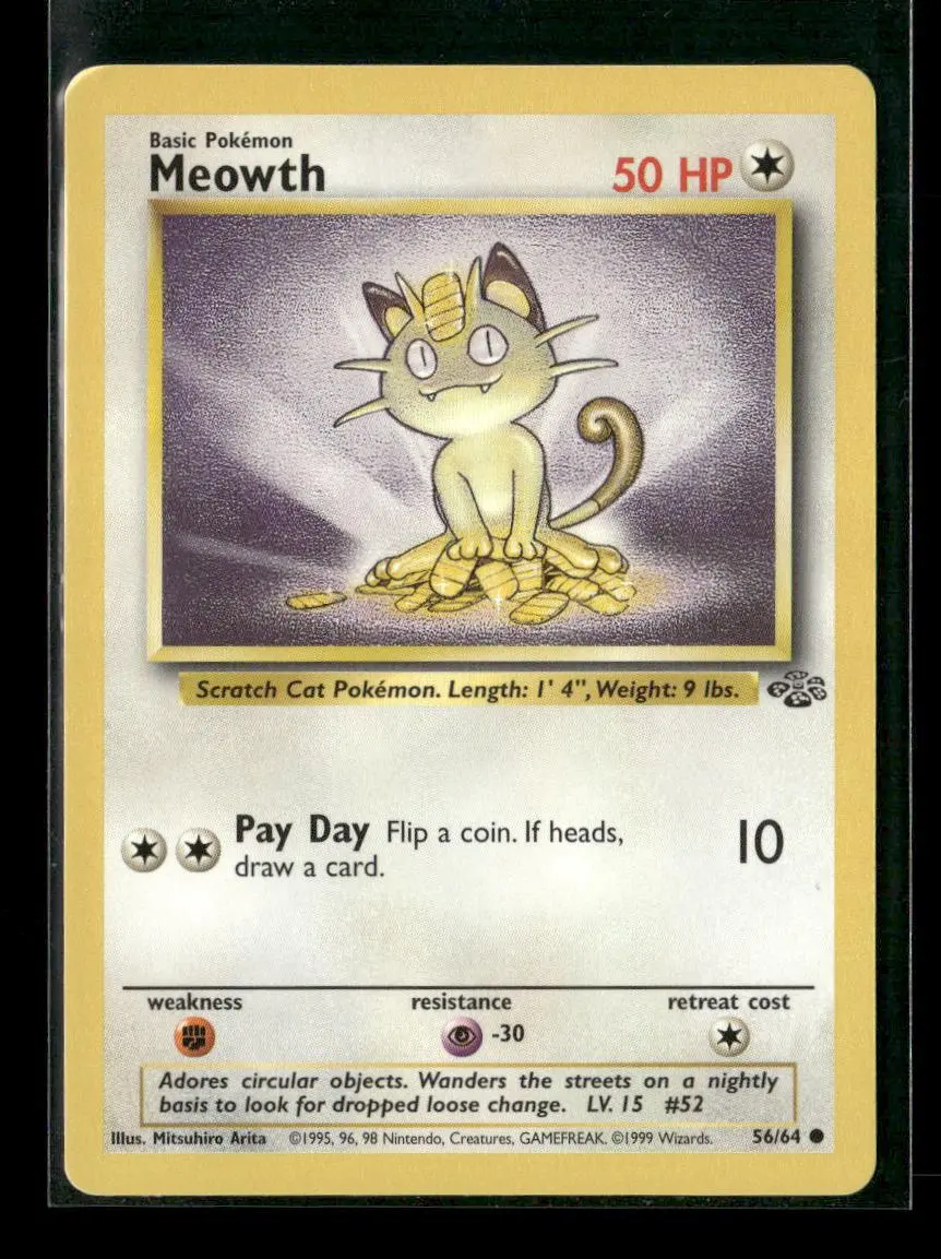 Meowth Common Jungle 56/64 Lp 1