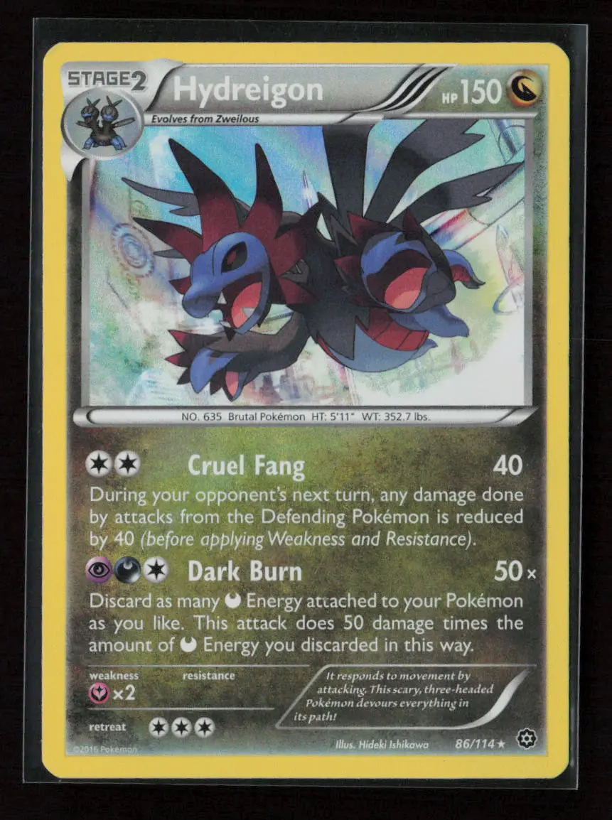 Hydreigon Holo Rare Xy - Steam Siege 86/114 Mp 1