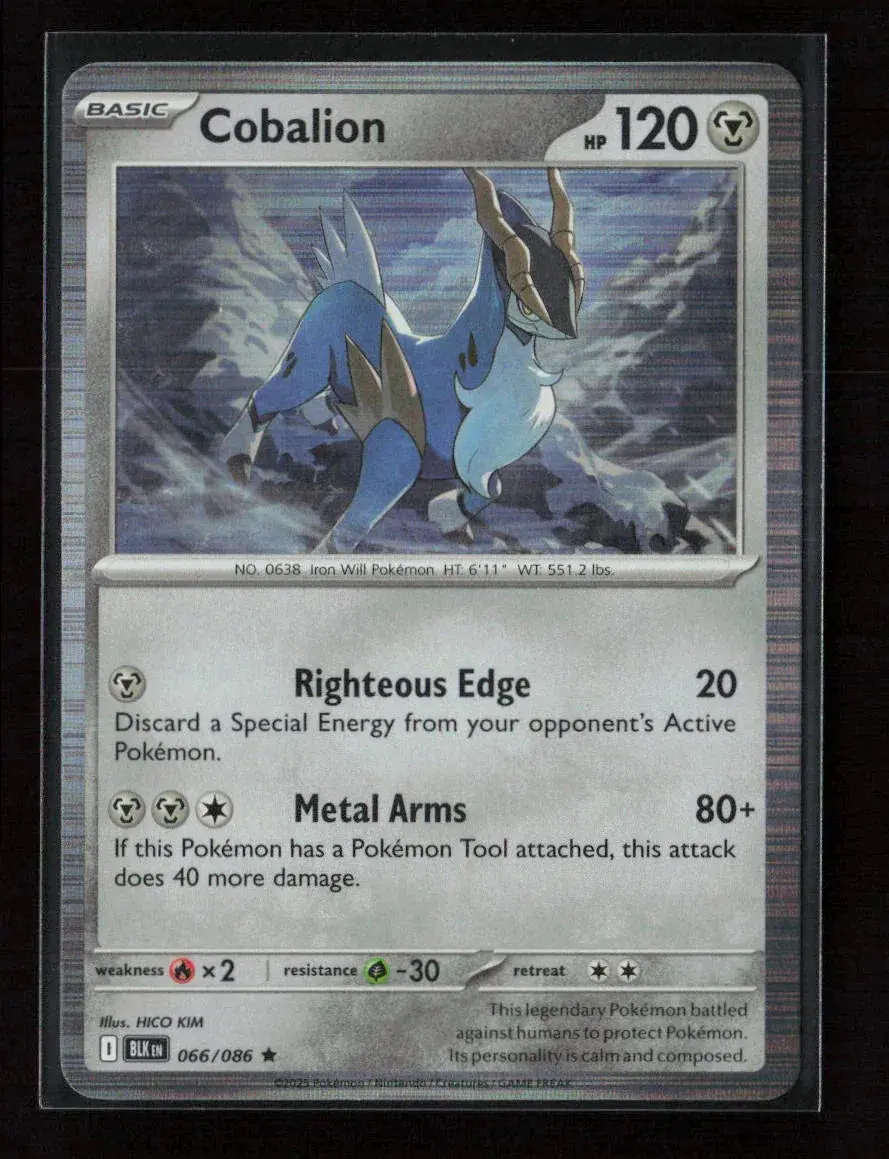 Cobalion Rare Sv: Black Bolt 066/086 Nm 1