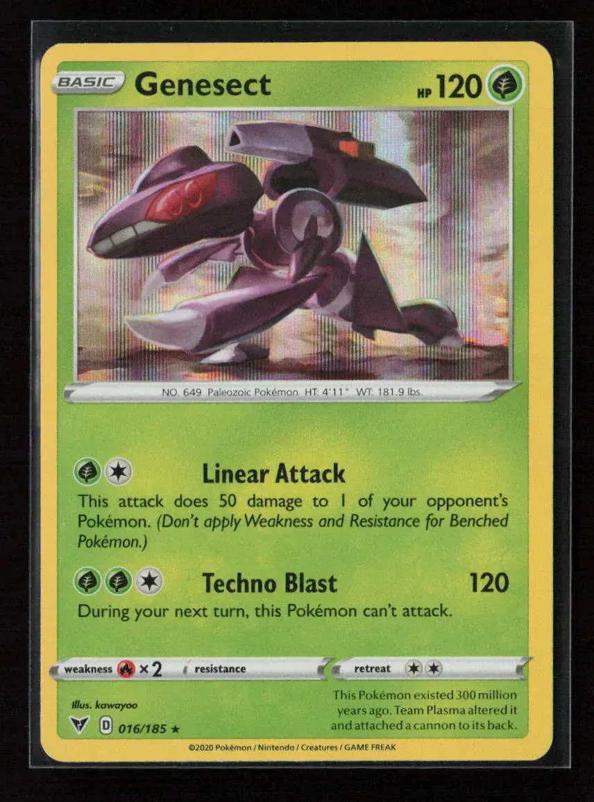 Genesect Holo Rare Swsh04: Vivid Voltage 016/185 Nm 1