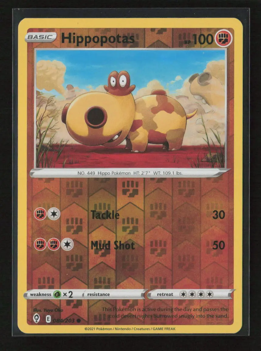 Hippopotas Common Swsh07: Evolving Skies 084/203 Nm 1