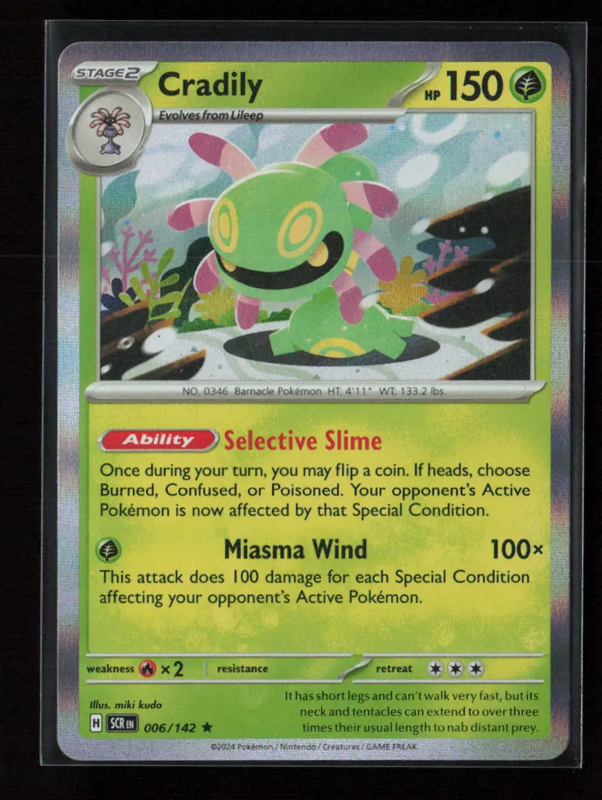 Cradily Rare Sv07: Stellar Crown 006/142 Nm 1