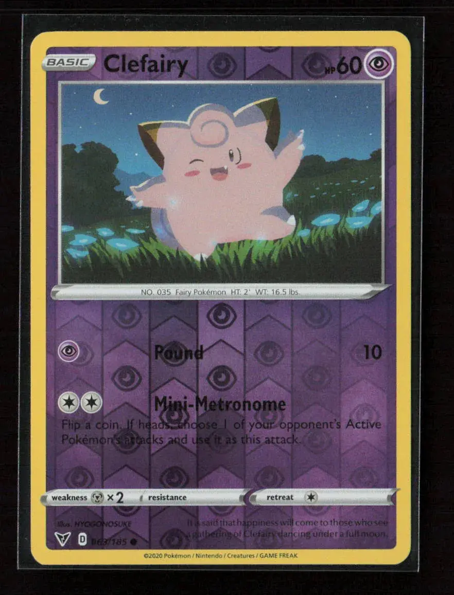 Clefairy Common Swsh04: Vivid Voltage 063/185 Nm 1