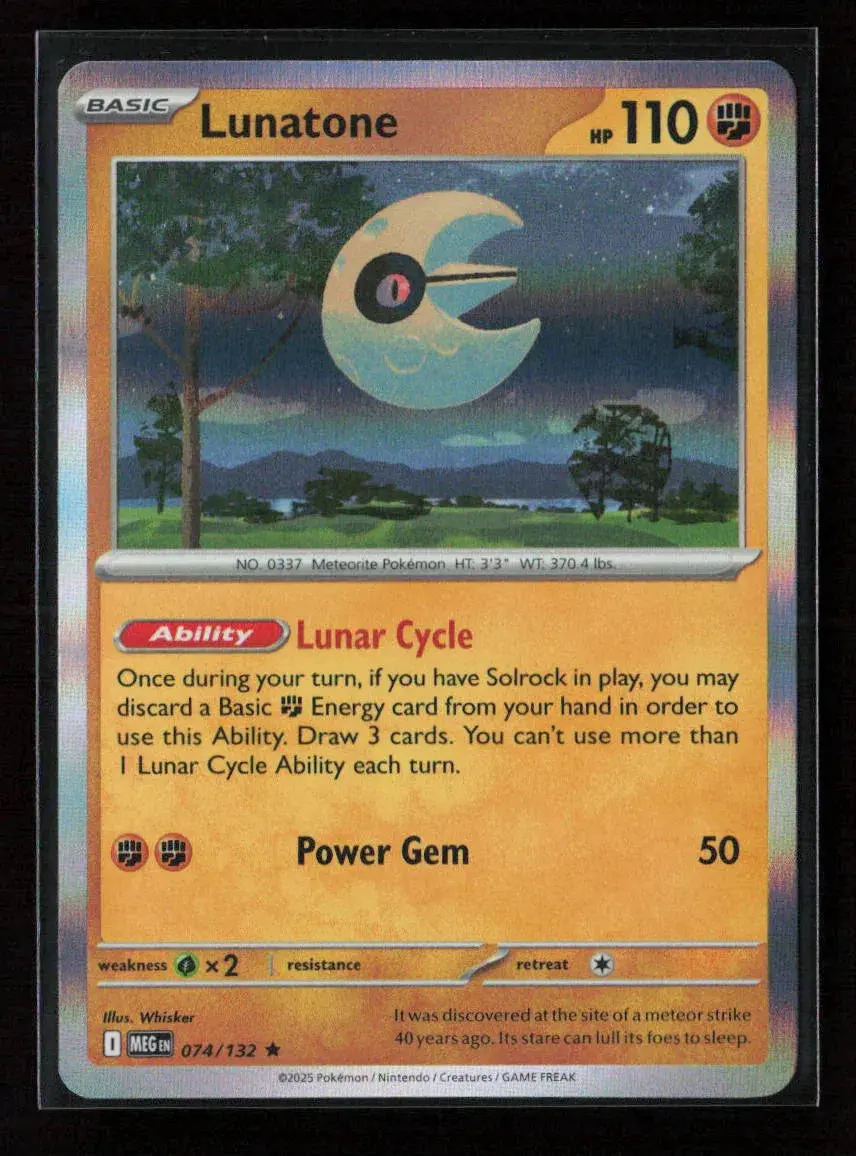 Lunatone Rare Me01: Mega Evolution 074/132 Nm 1
