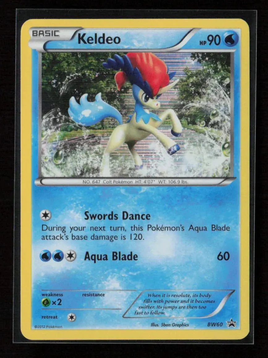 Keldeo - (Tinsel Holo) Promo Black And White Promos Bw60 Nm 1