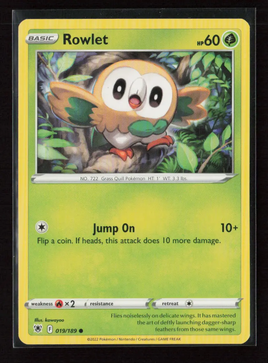 Rowlet Common Swsh10: Astral Radiance 019/189 Lp 1