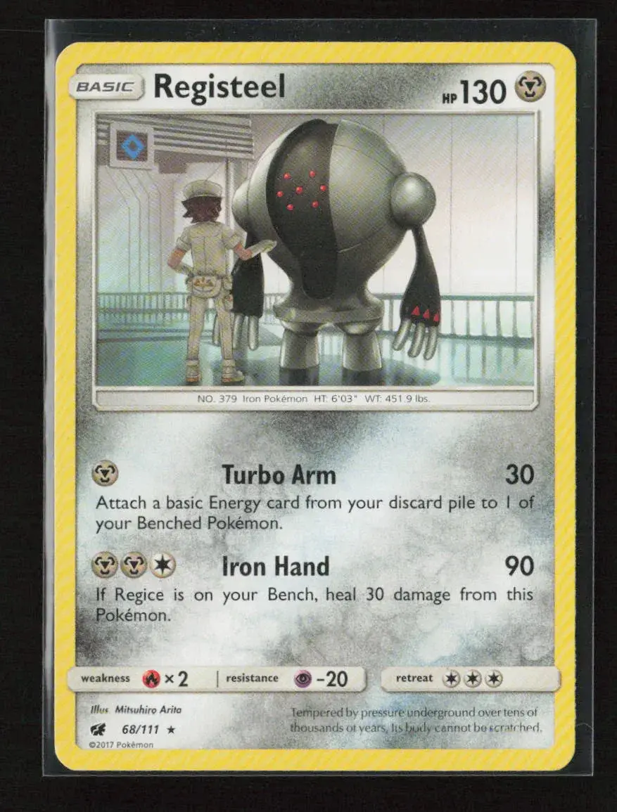Registeel Rare Sm - Crimson Invasion 68/111 Mp 1