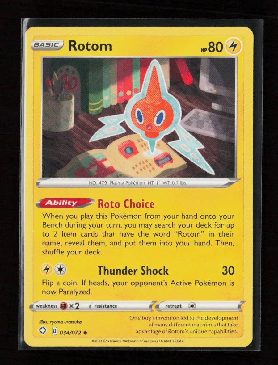 Rotom Uncommon Shining Fates 034/072 Lp 1