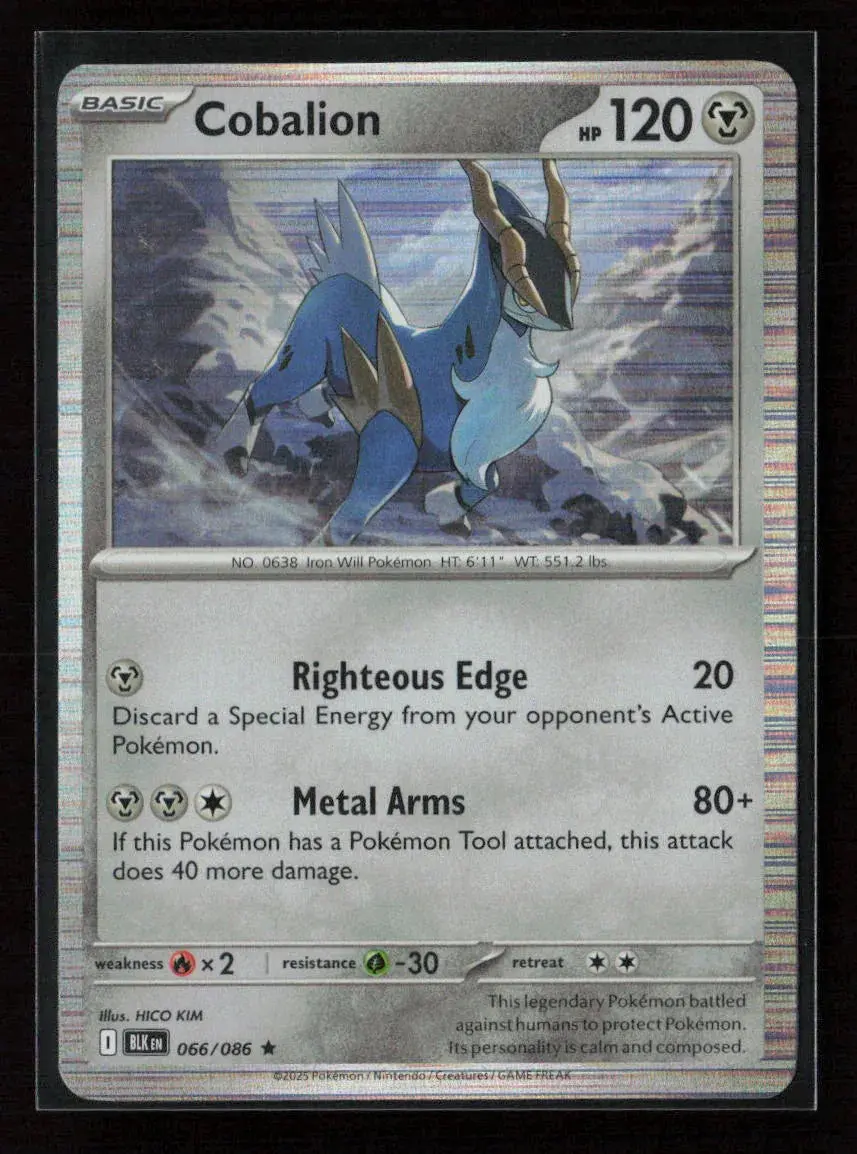 Cobalion Rare Sv: Black Bolt 066/086 Nm 1