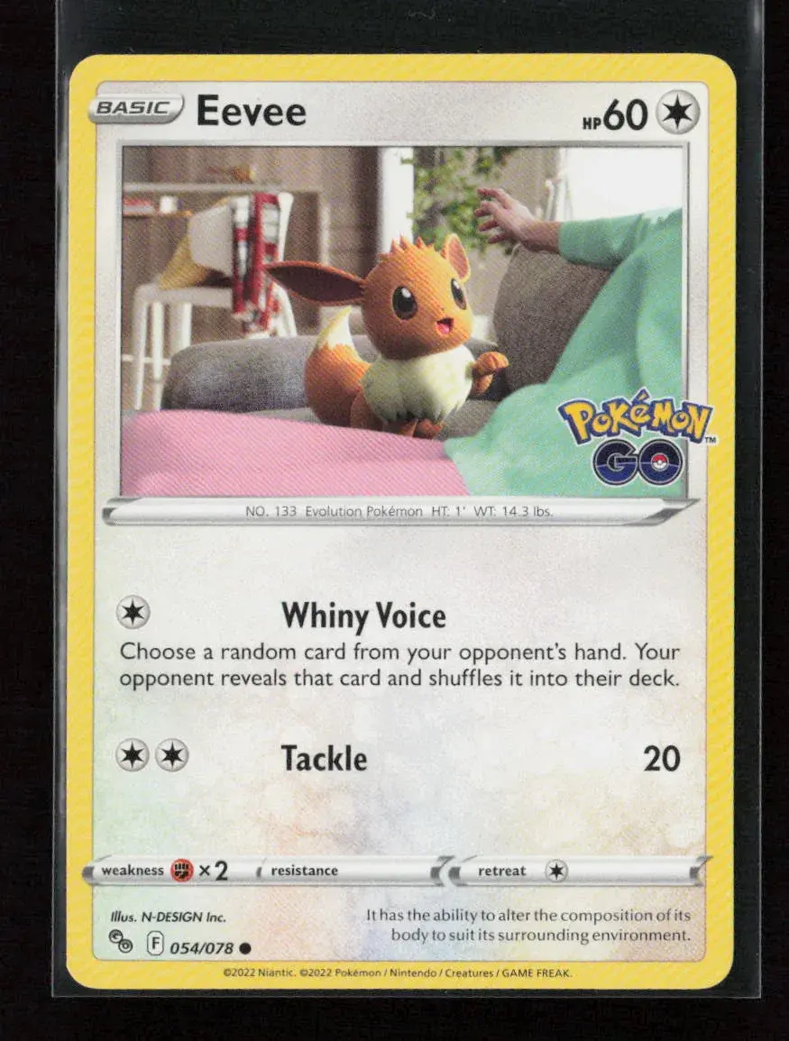Eevee Common Pokemon Go 054/078 Nm 1