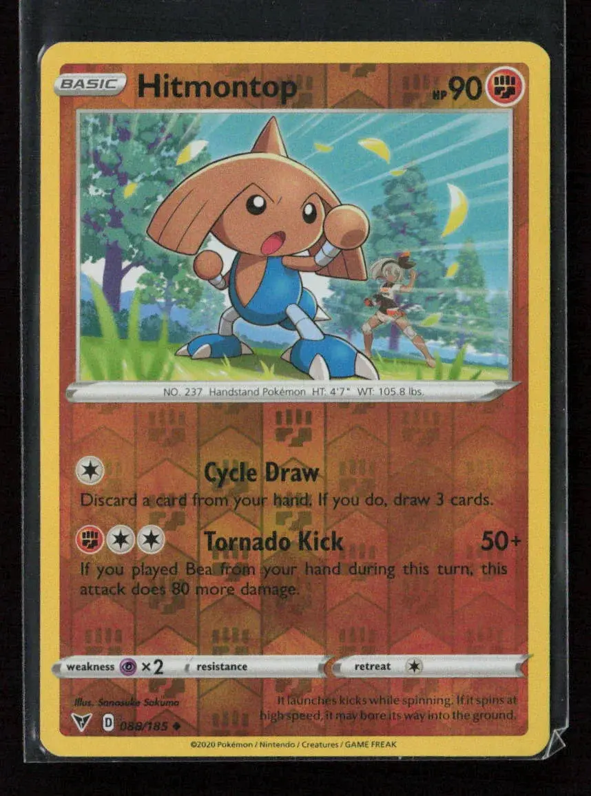 Hitmontop Uncommon Swsh04: Vivid Voltage 088/185 Lp 1