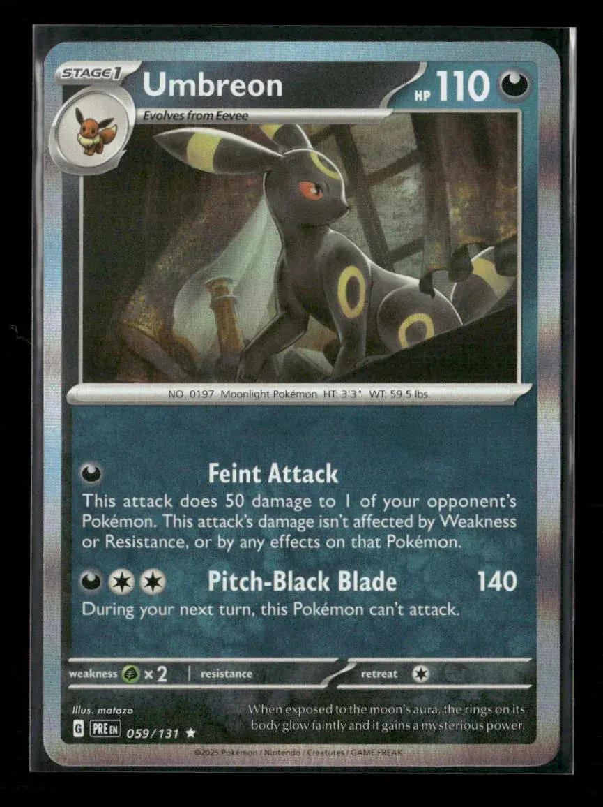 Umbreon Rare Sv: Prismatic Evolutions 059/131 Nm 1