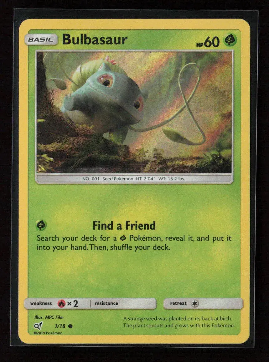 Bulbasaur (Holo Common) Common Detective Pikachu 1/18 Nm 1