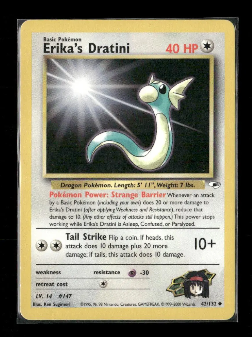Erika's Dratini Uncommon Gym Heroes 042/132 Lp 1