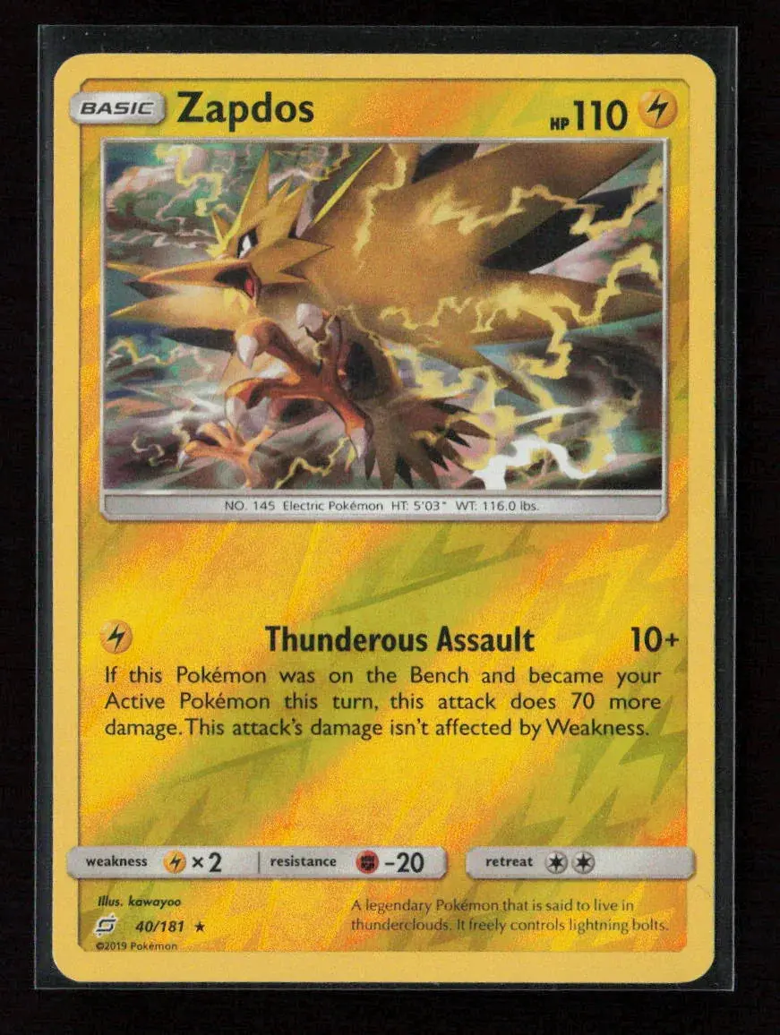 Zapdos Holo Rare Sm - Team Up 40/181 Nm 1