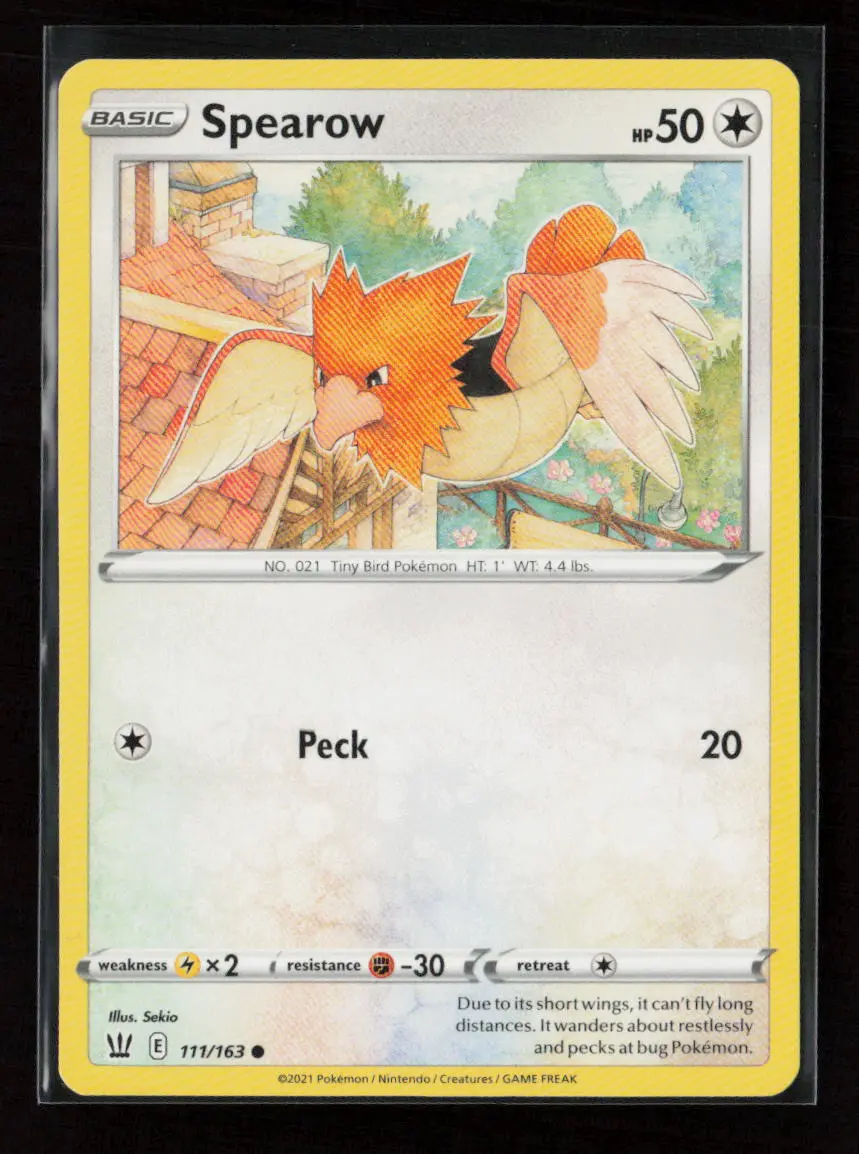 Spearow Common Swsh05: Battle Styles 111/163 Lp 1