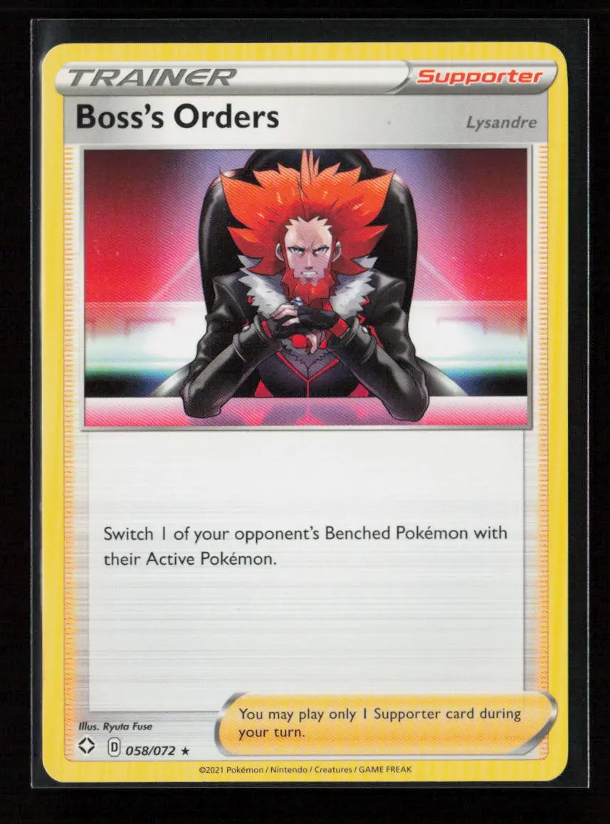 Boss's Orders Rare Shining Fates 058/072 Lp 1