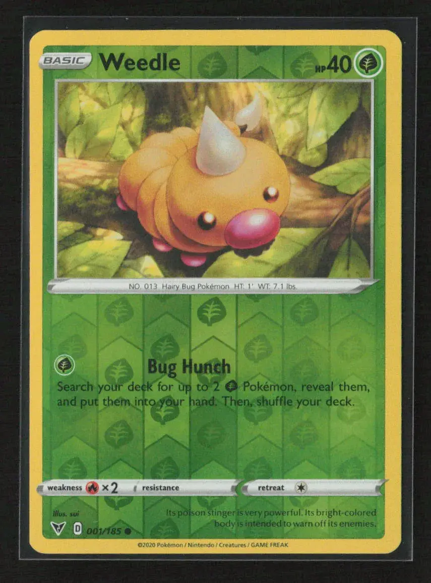 Weedle Common Swsh04: Vivid Voltage 001/185 Nm 1