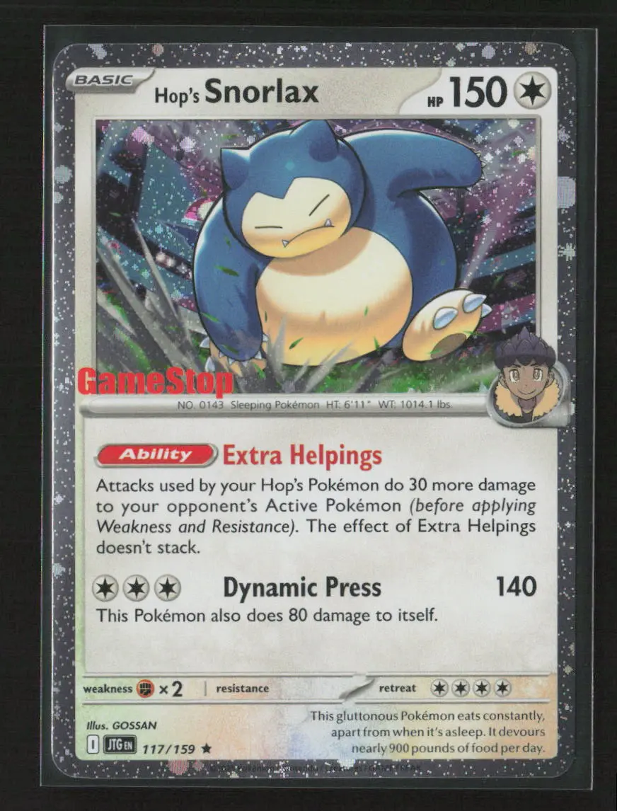 Hop's Snorlax - (Gamestop) (Cosmos Holo) Promo Miscellaneous Cards & Products 117/159 Nm 1