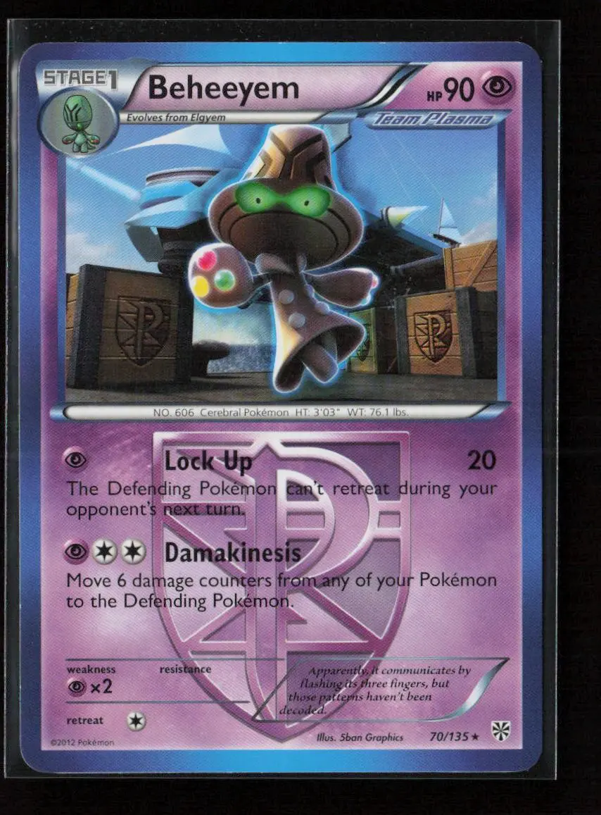 Beheeyem (Team Plasma) Rare Plasma Storm 70/135 Lp 1