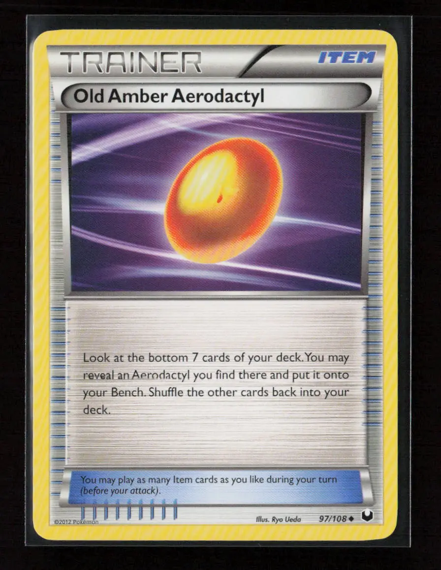 Old Amber Aerodactyl Uncommon Dark Explorers 97/108 Nm 1