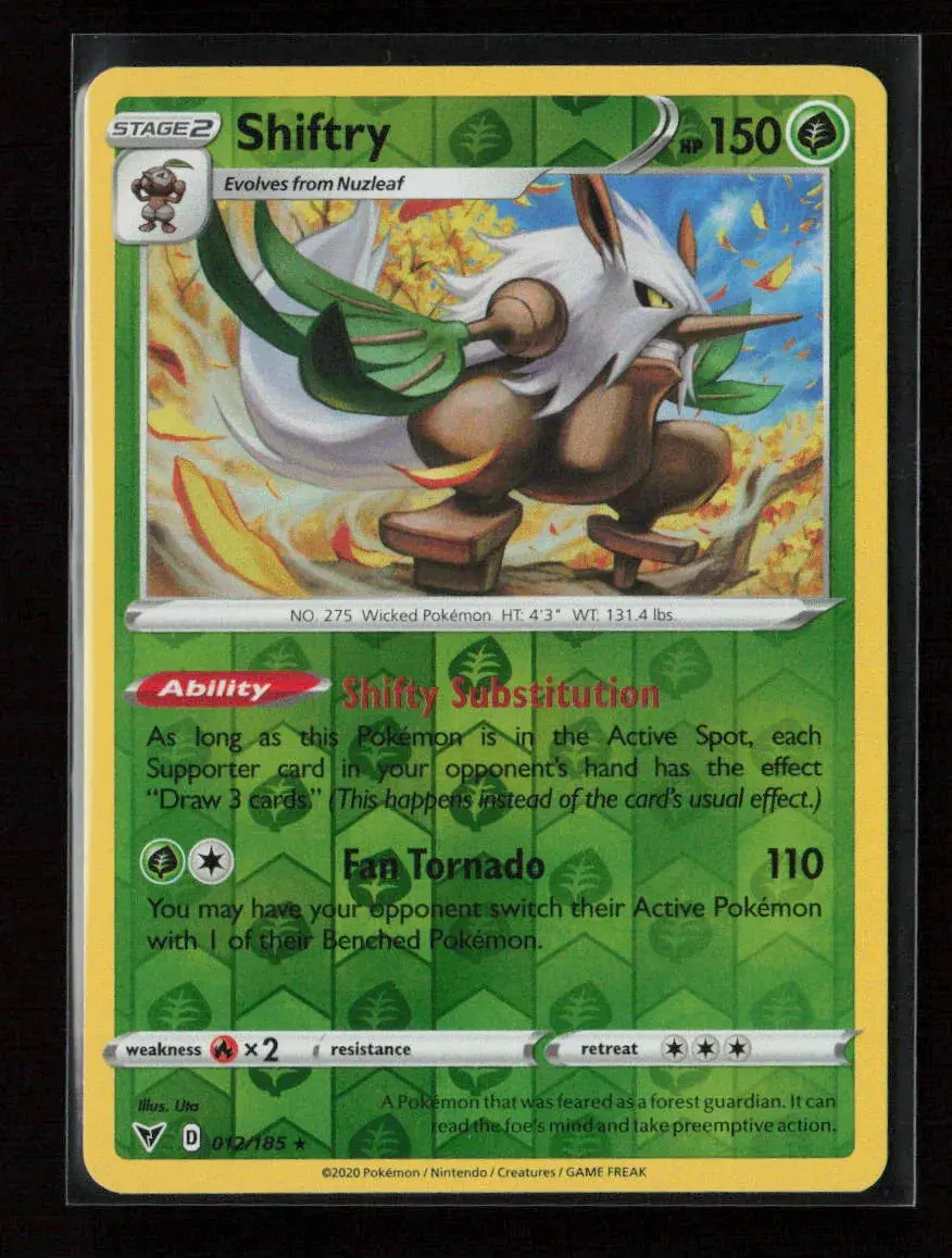 Shiftry Rare Swsh04: Vivid Voltage 012/185 Nm 1