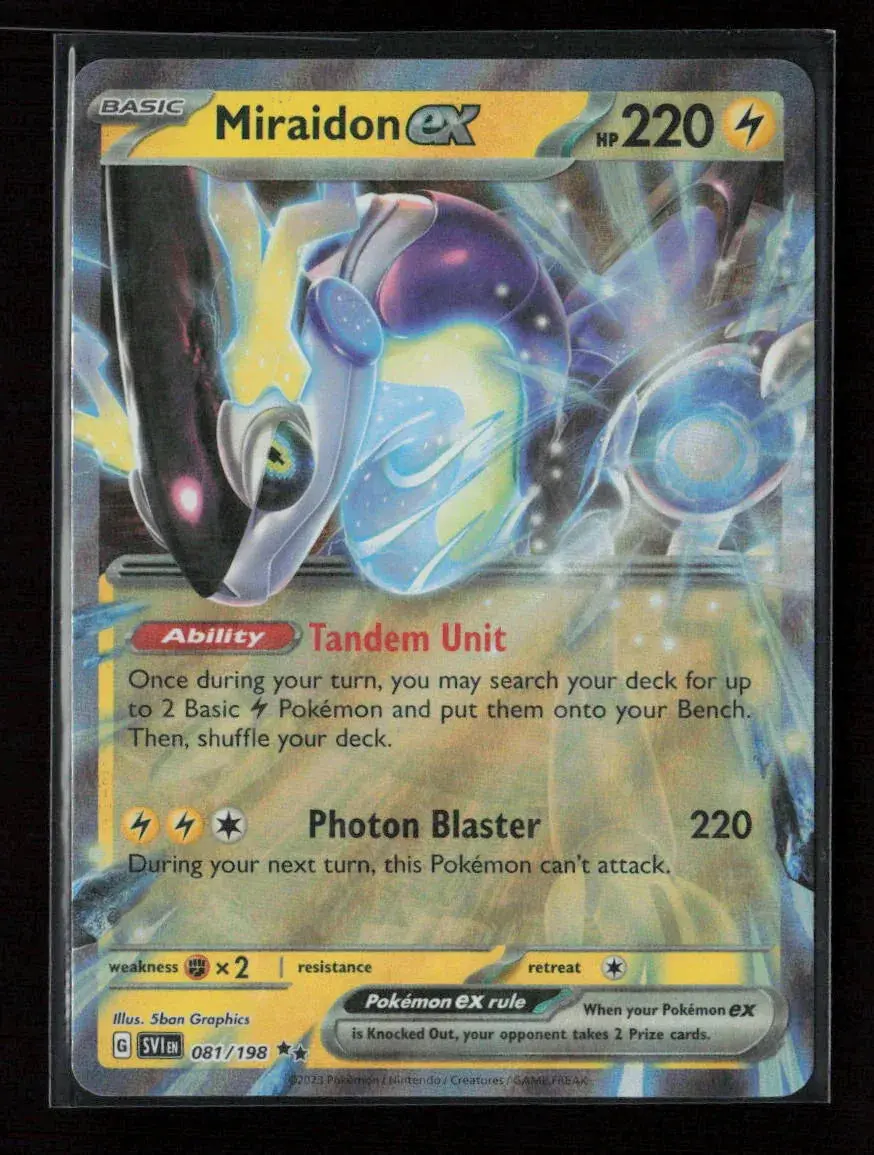 Miraidon Ex - Double Rare Sv01: Scarlet & Violet Base Set 081/198 Nm 1