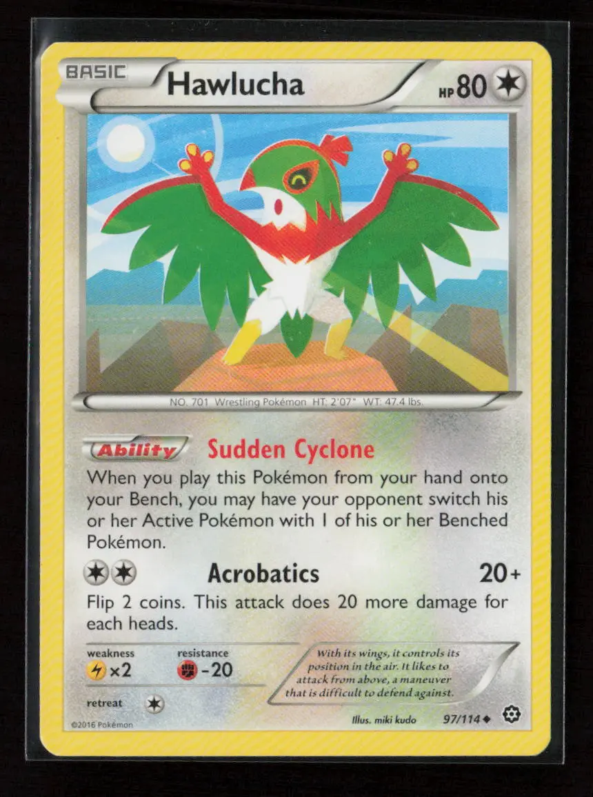 Hawlucha Uncommon Xy - Steam Siege 97/114 Lp 1