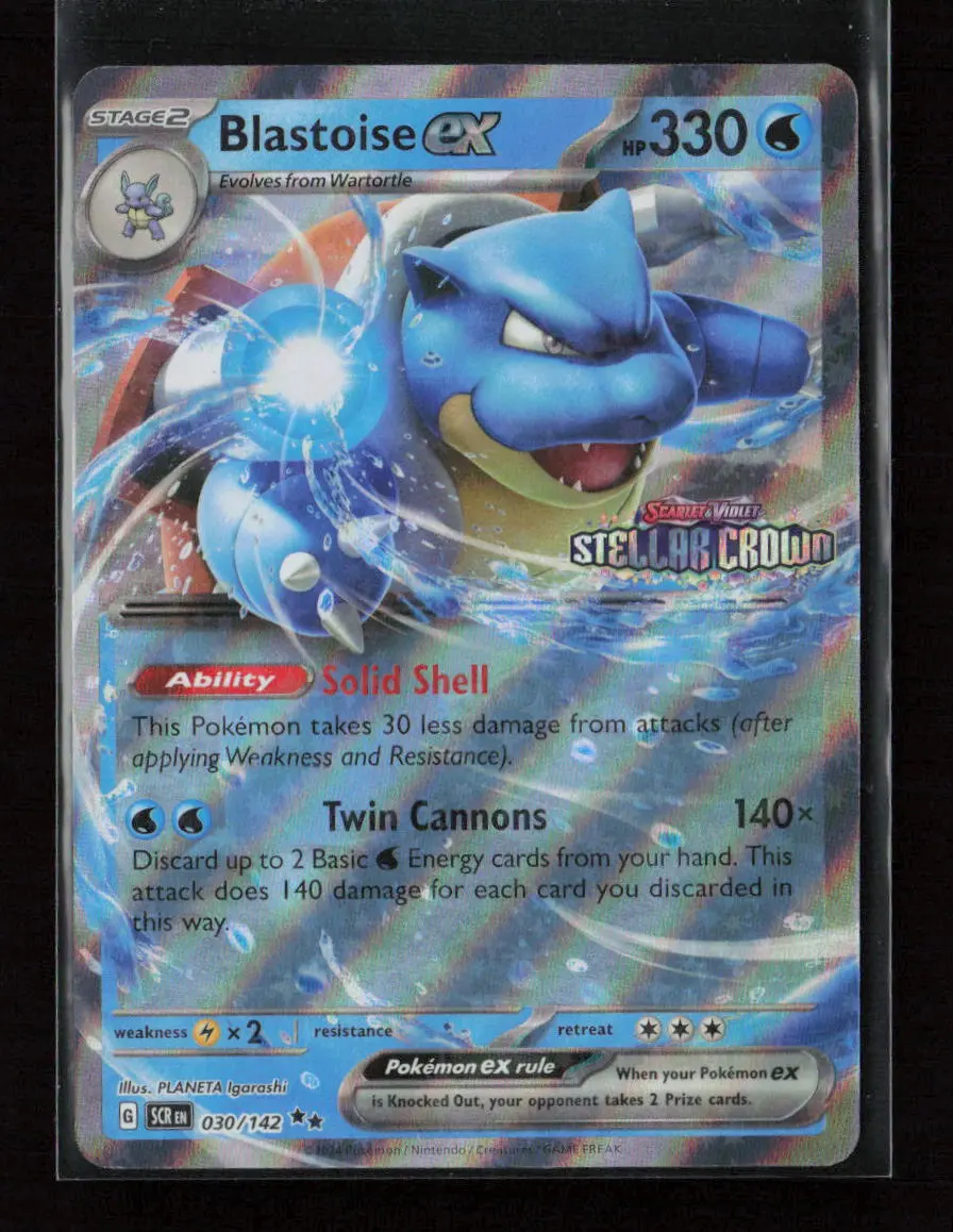 Blastoise Ex (Stellar Crown Stamp) Double Rare Miscellaneous Cards & Products 030/142 Nm 1