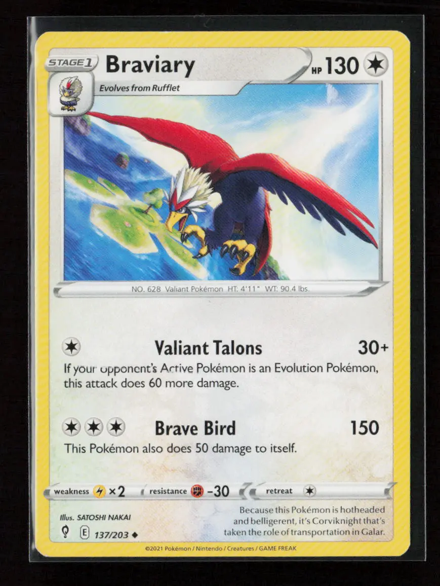 Braviary Uncommon Swsh07: Evolving Skies 137/203 Lp 1