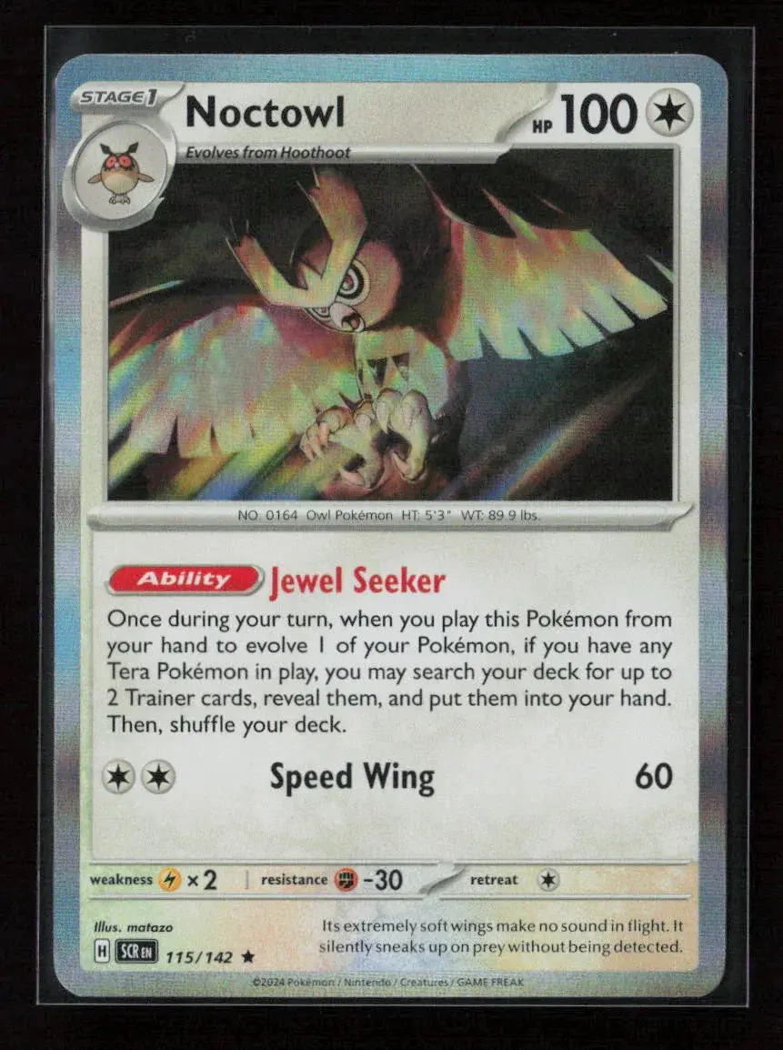 Noctowl Rare Sv07: Stellar Crown 115/142 Nm 1