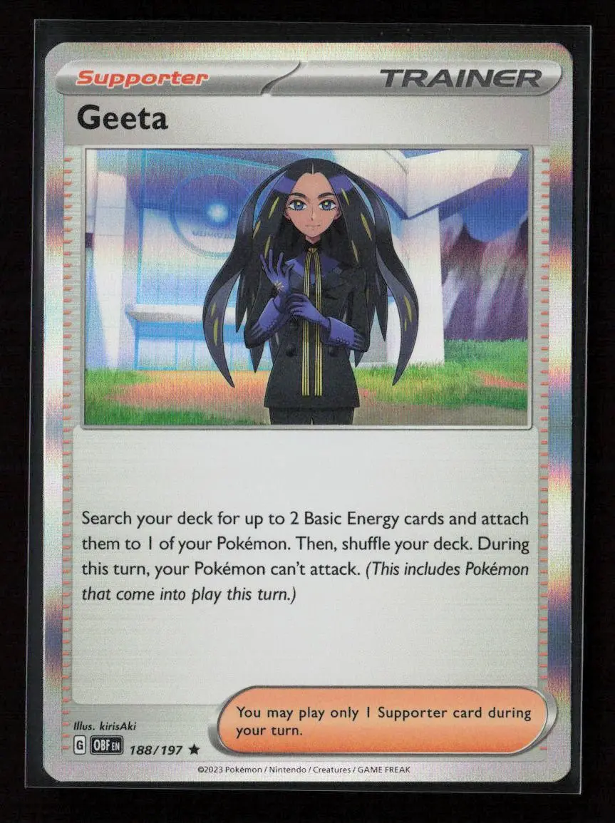Geeta Rare Sv03: Obsidian Flames 188/197 Nm 1