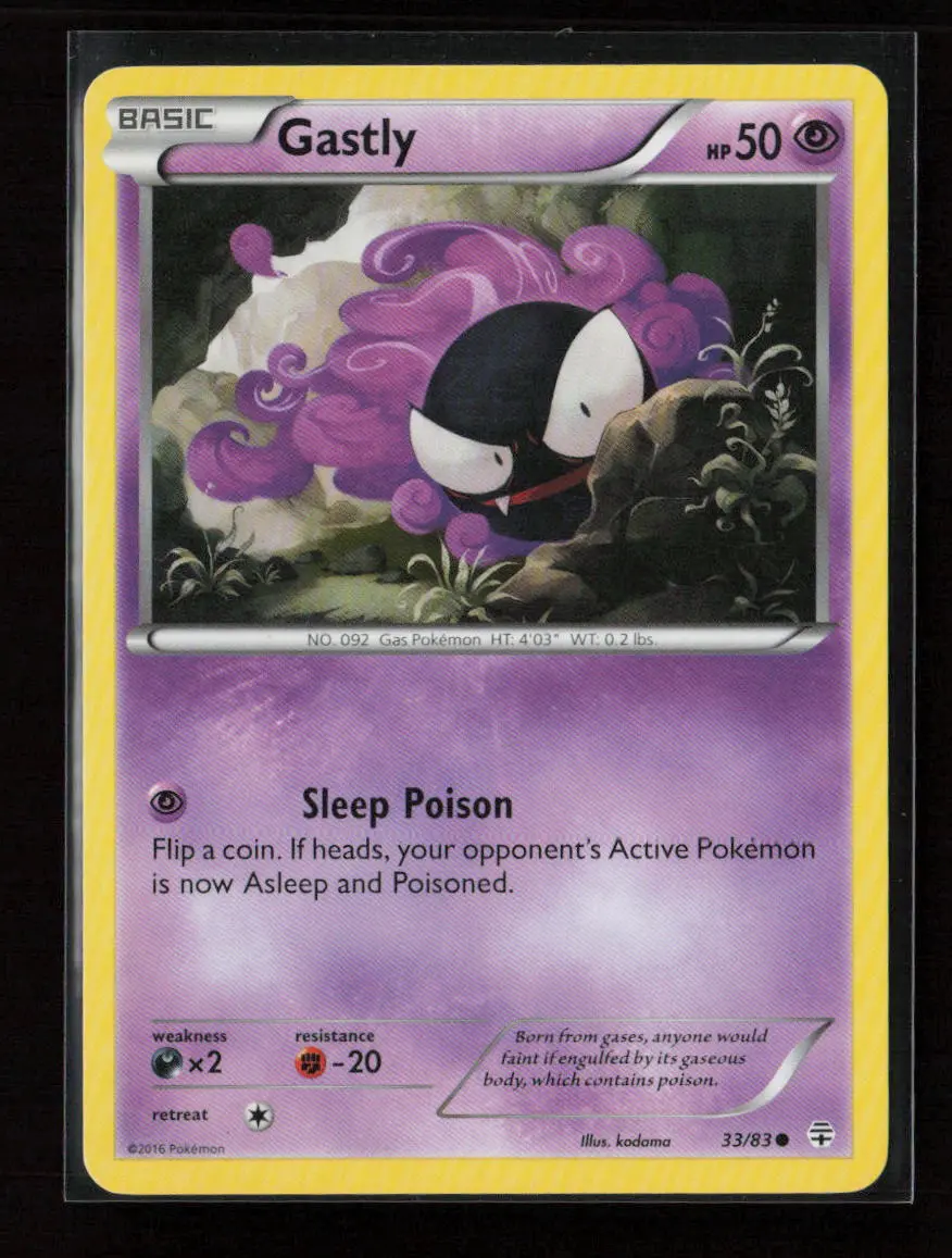 Gastly Common Generations 33/83 Lp 1