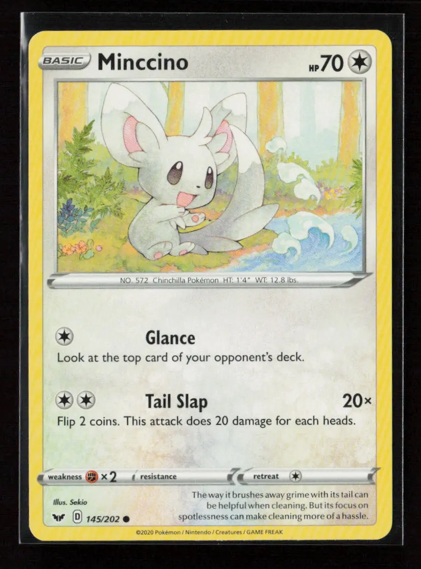 Minccino (145) Common Swsh01: Sword & Shield Base Set 145/202 Lp 1