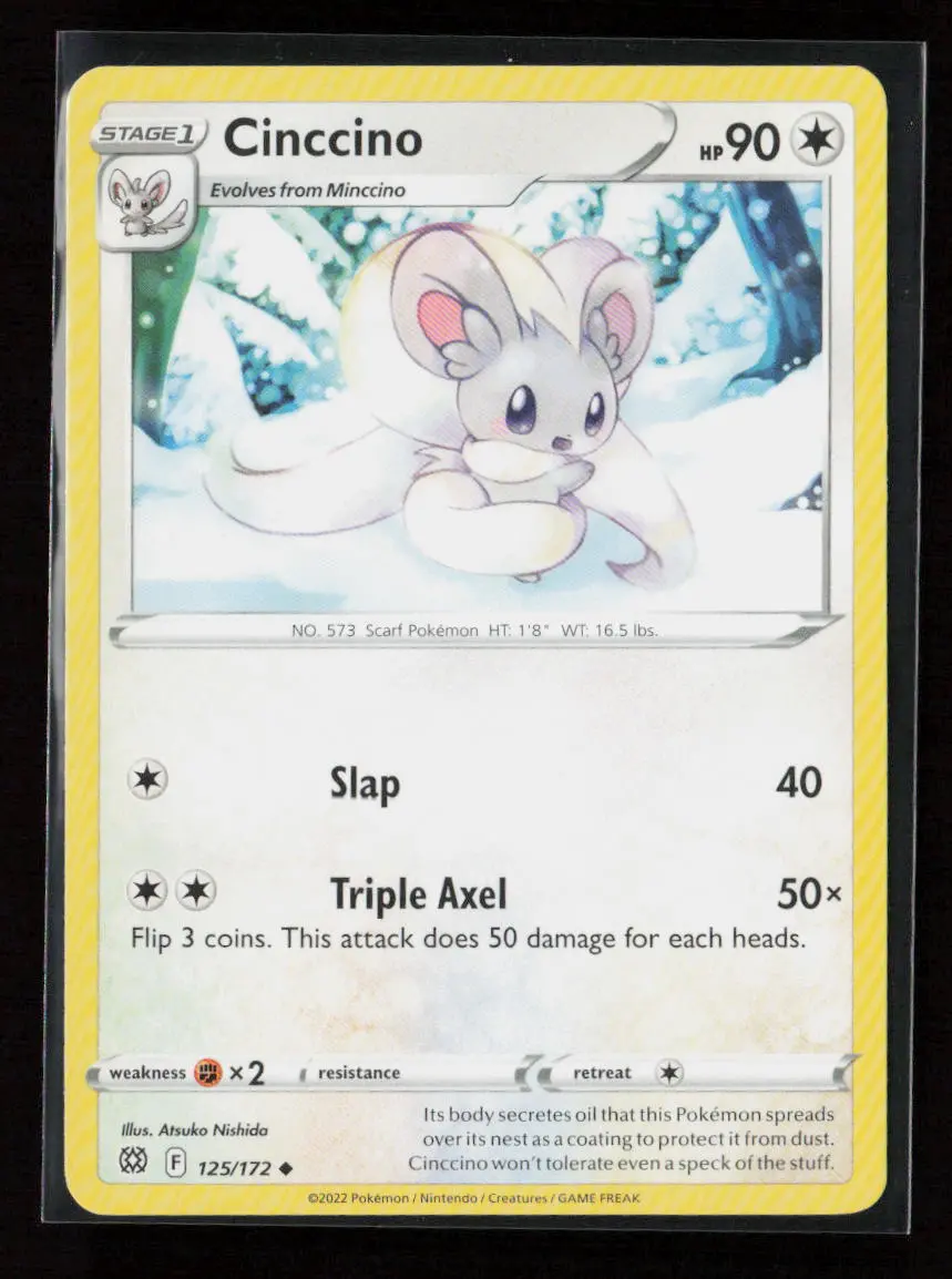 Cinccino Uncommon Swsh09: Brilliant Stars 125/172 Lp 1