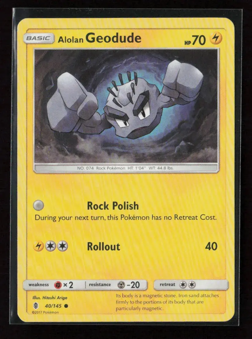 Alolan Geodude Common Sm - Guardians Rising 40/145 Nm 1