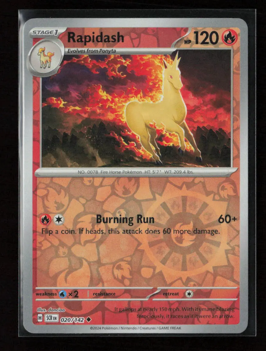 Rapidash Uncommon Sv07: Stellar Crown 020/142 Nm 1