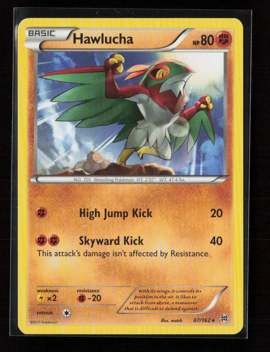 Hawlucha Rare Xy - Breakthrough 87/162 Lp 1
