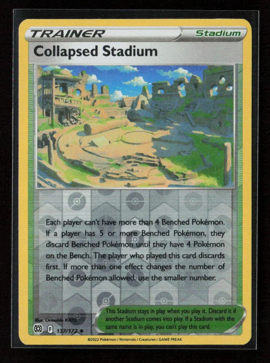 Collapsed Stadium Uncommon Swsh09: Brilliant Stars 137/172 Lp 1