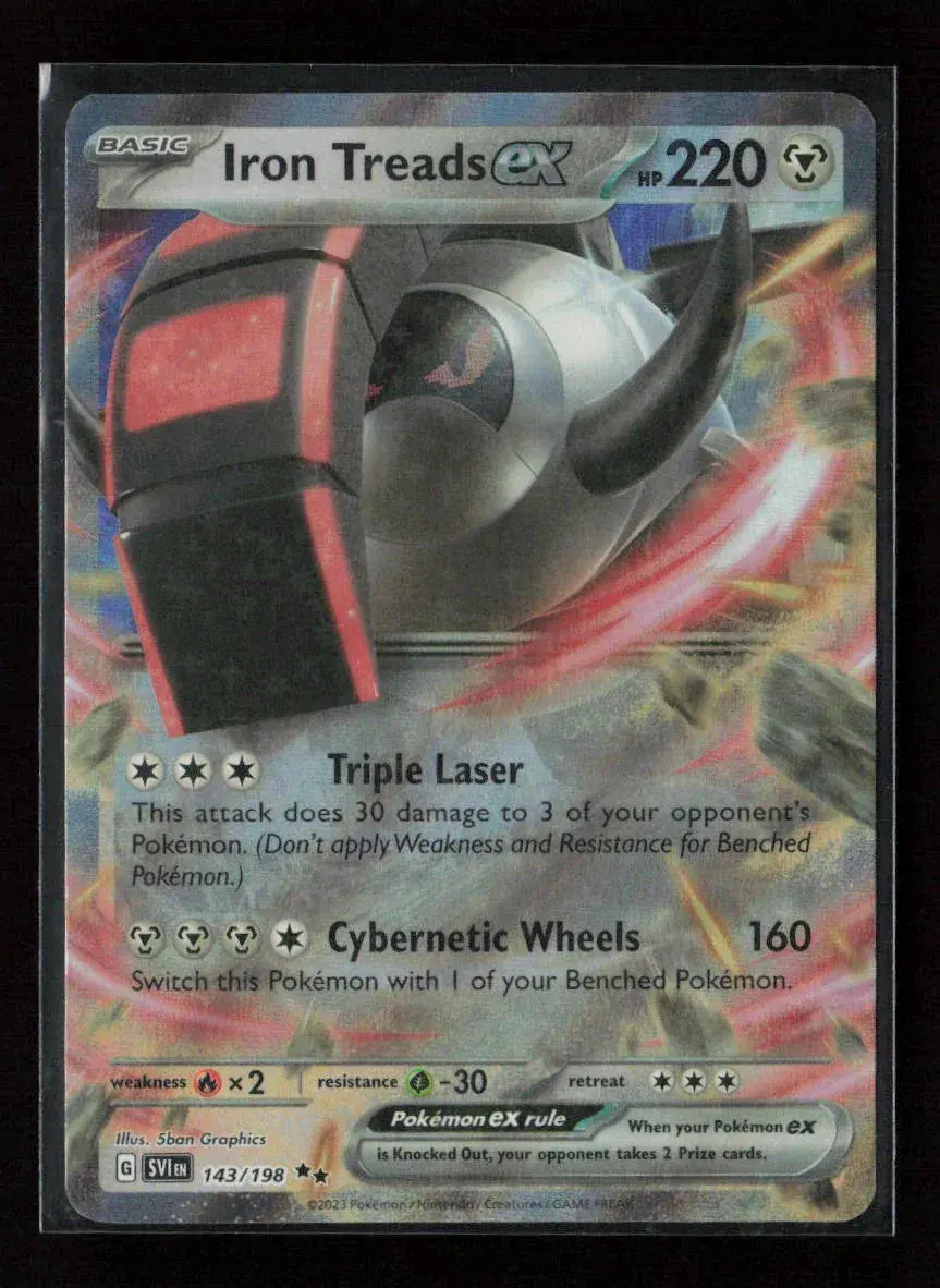 Iron Treads Ex Double Rare Sv01: Scarlet & Violet Base Set 143/198 Nm 1
