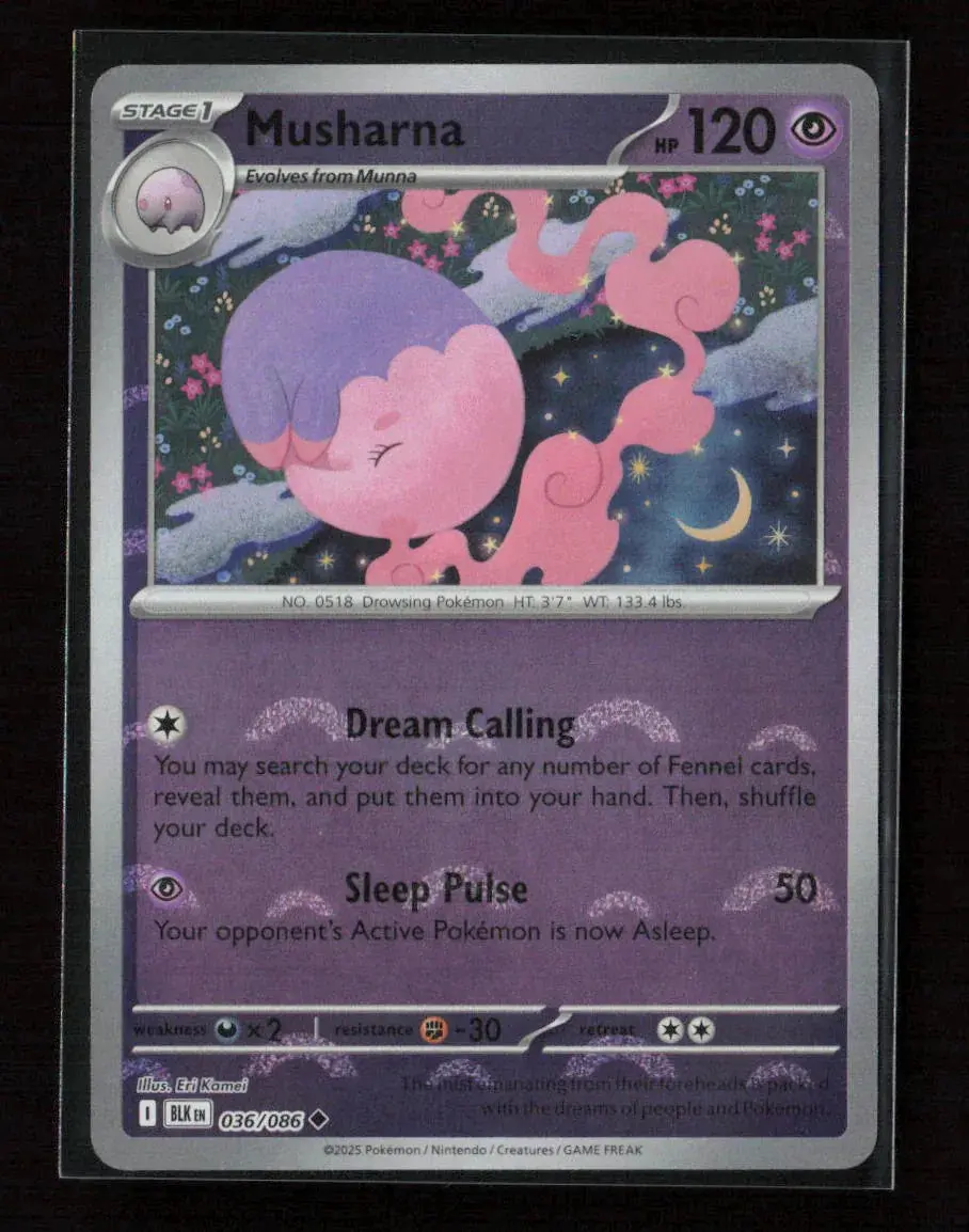 Musharna Uncommon Sv: Black Bolt 036/086 Nm 1