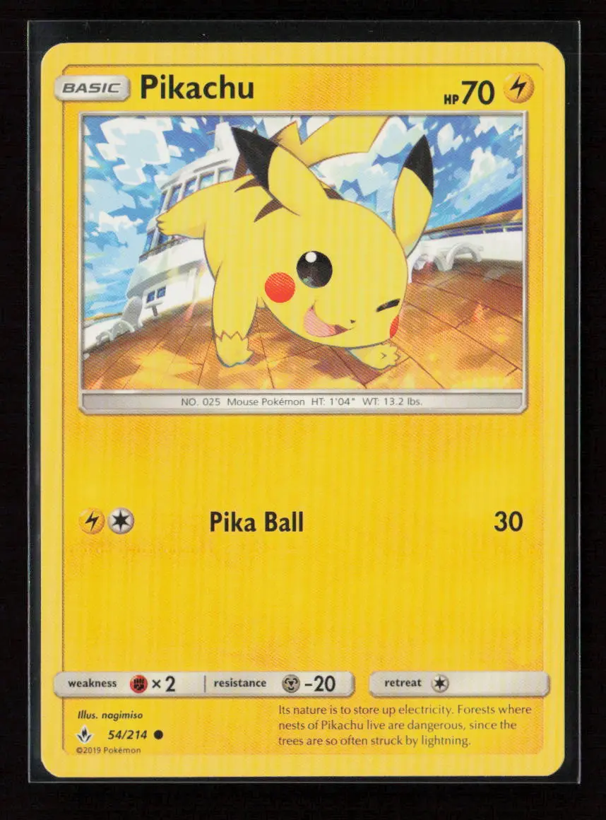 Pikachu Common Sm - Unbroken Bonds 54/214 Lp 1