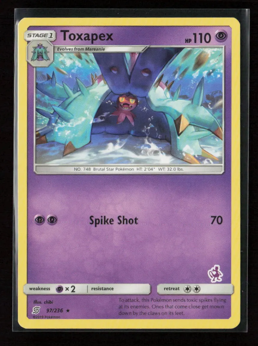 Toxapex -  (Mewtwo Stamped) Promo Battle Academy 097/236 Lp 1