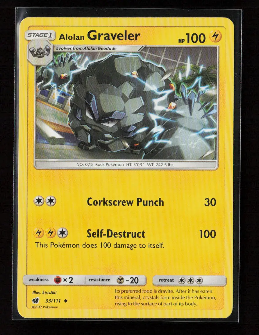 Alolan Graveler Uncommon Sm - Crimson Invasion 33/111 Lp 1