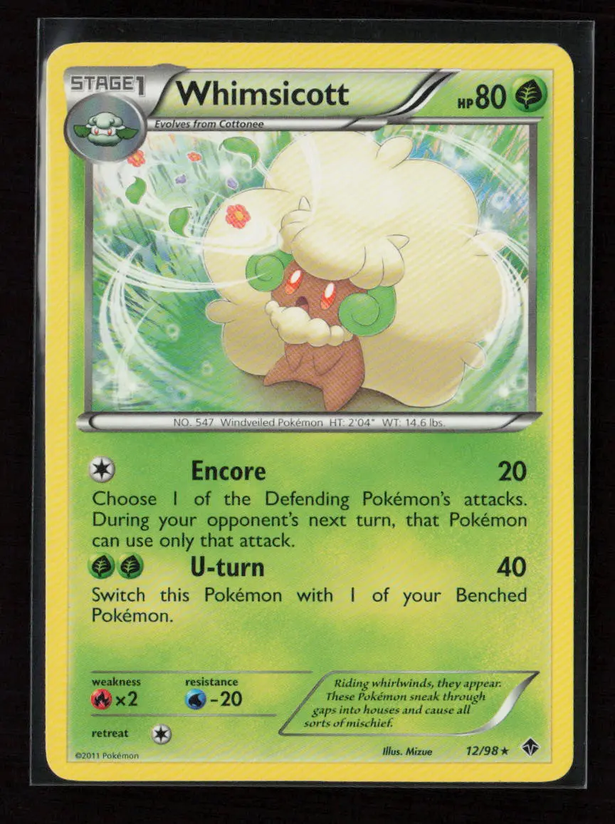 Whimsicott (12) Rare Emerging Powers 12/98 Lp 1