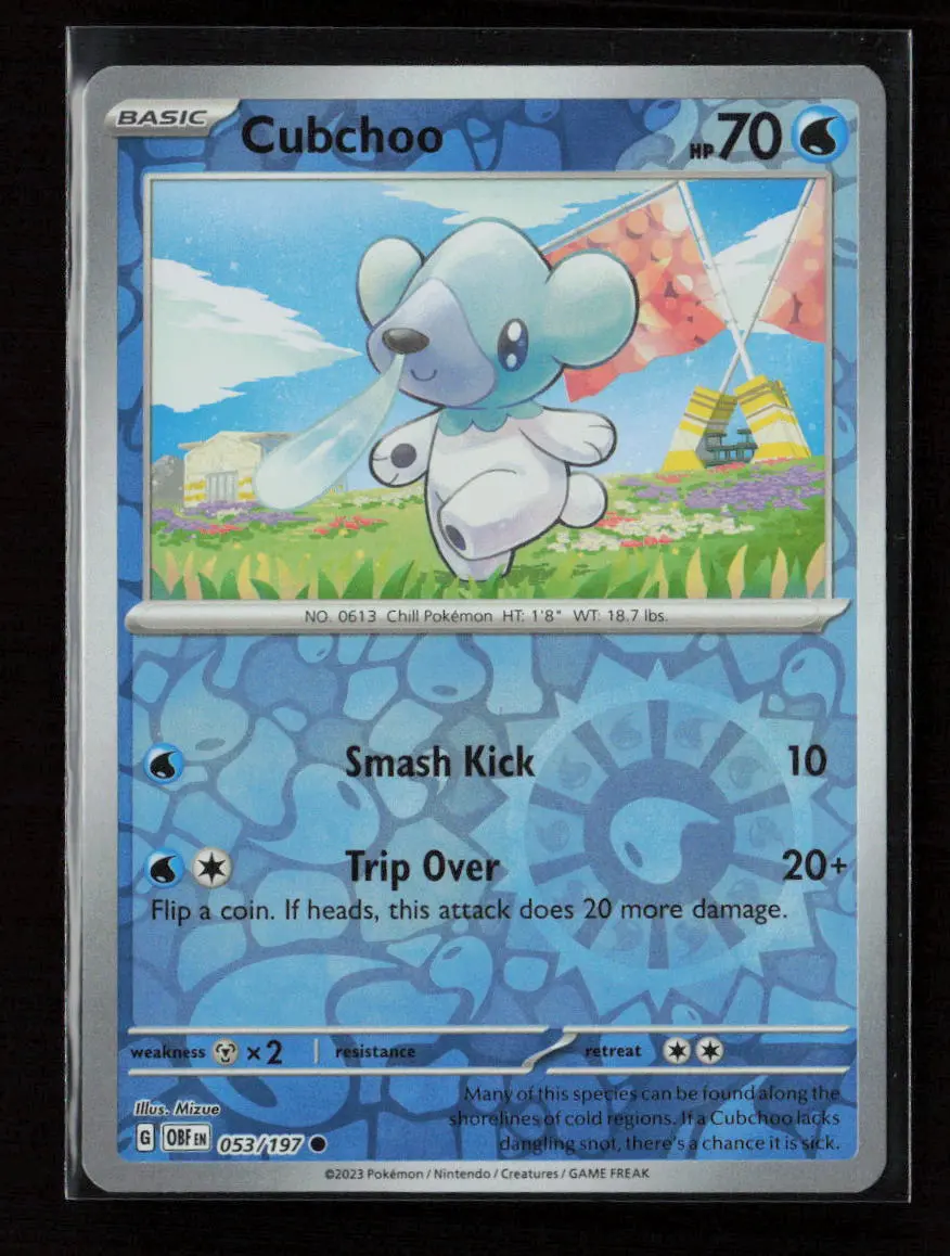 Cubchoo Common Sv03: Obsidian Flames 053/197 Nm 1