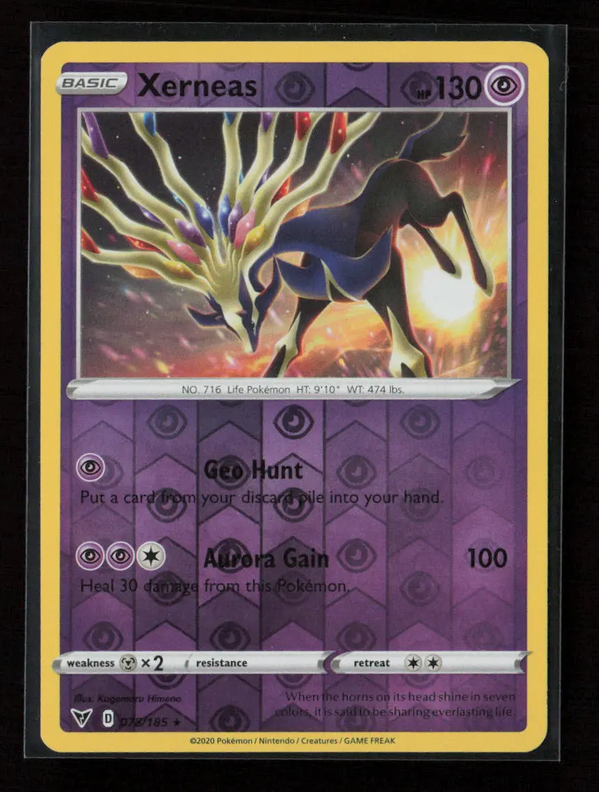 Xerneas Holo Rare Swsh04: Vivid Voltage 078/185 Lp 1